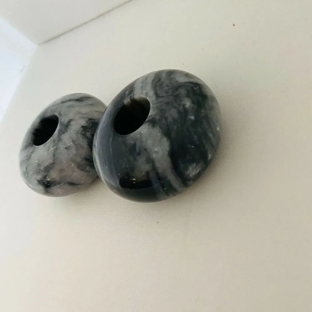 #3456 Marble Taper Candle Holders